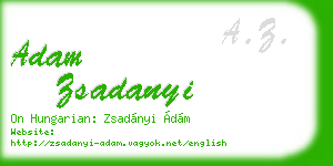 adam zsadanyi business card