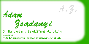 adam zsadanyi business card